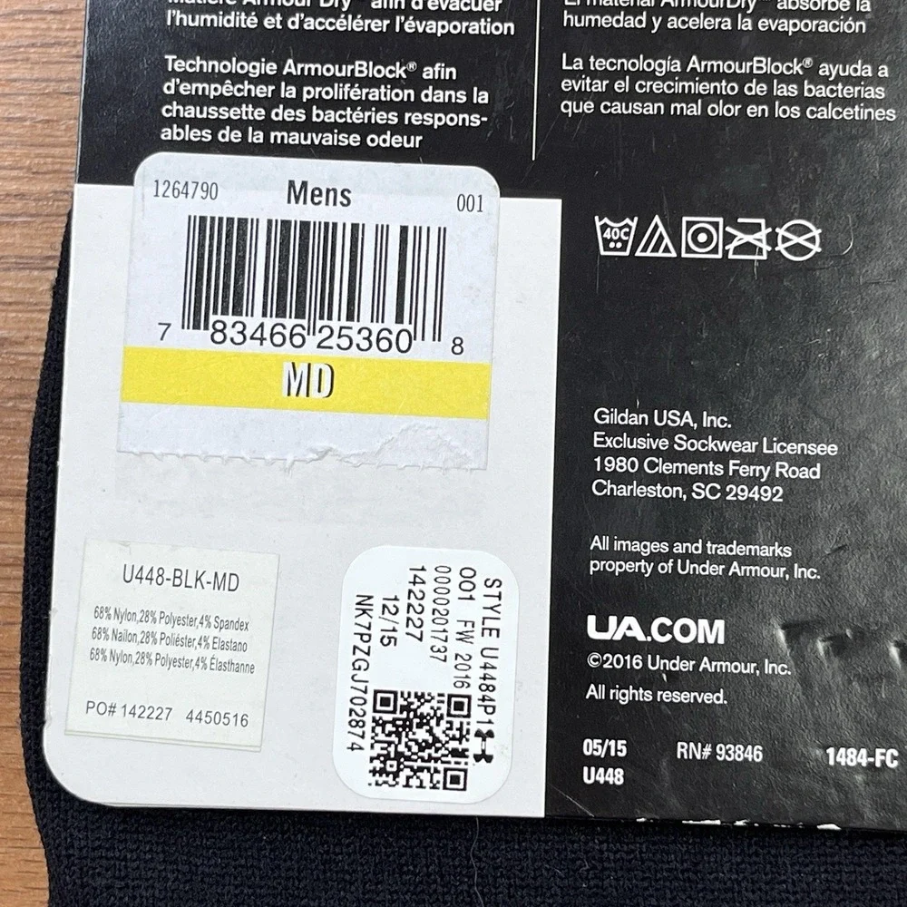 Under Armour‎ UA Soccer Socks Black Over-the-Calf Size Medium NEW
